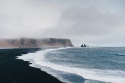 black sand beach in Vik in Iceland